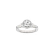 LUXURY Halo rund 14kt. guldring m. lab grown diamant 1,45ct TW/VS2