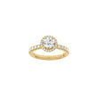 LUXUS Halo runder 14kt. Goldring mit Lab. G. Durchmesser 1,52ct TW/VS2