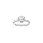 LUXUS Halo runder 14kt. Goldring mit Lab. G. Durchmesser 1,52ct TW/VS2