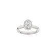 LUXURY Halo oval 14kt. guldring m. lab grown diamant 1,12ct TW/VS2