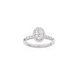 LUXUS-Halo-Ring aus ovalem 14-karätigem Gold mit Lab-Gravur, Durchmesser 1,32 ct, TW/VS2