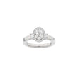 LUXURY Halo oval 14kt. Goldring m. Lab Grown Diamant 1,45 ct, TW/VS2
