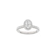 LUXUS-Halo-Ring aus ovalem 14-karätigem Gold mit Lab-Gravur, Durchmesser 1,52 ct, TW/VS2