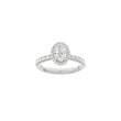 LUXURY Halo oval 14kt. guldring m. lab grown diamant 1,52ct TW/VS2