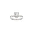 LUXURY Halo firkant 14kt. guldring m. lab grown diamant 1,12ct TW/VS2
