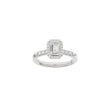 LUXUS Halo quadratischer 14kt. Goldring mit Lab. G. Durchmesser 1,32ct TW/VS2