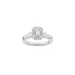 LUXURY Halo firkant 14kt. guldring m. lab grown diamant 1,45ct TW/VS2