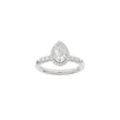 LUXURY Halo dråbe 14kt. guldring m. lab grown diamant 1,32ct TW/VS2