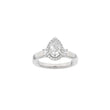 LUXURY Halo dråbe 14kt. guldring m. lab grown diamant 1,45ct TW/VS2