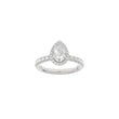 LUXURY Halo dråbe 14kt. guldring m. lab grown diamant 1,52ct TW/VS2