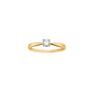 LUXURY 14ct. gold ring w. lab grown diamond 0,25ct TW/VS2