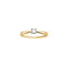 LUXURY 14ct. gold ring w. lab grown diamond 0,25ct TW/VS2