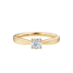 LUXURY 14kt. guldring m. lab grown diamant 0,25ct TW/VS2
