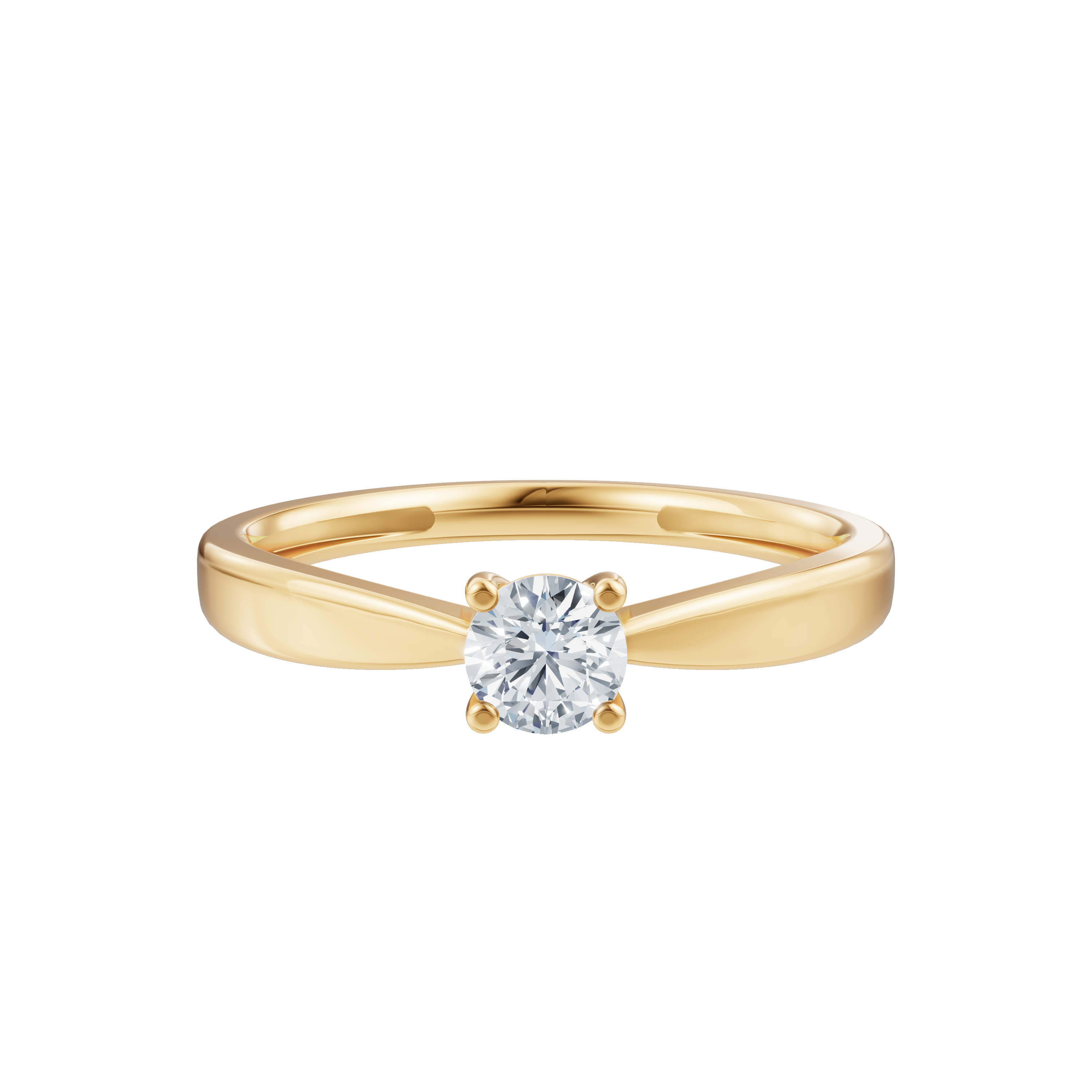 LUXURY 14kt. guldring m. lab grown diamant 0,25ct TW/VS2