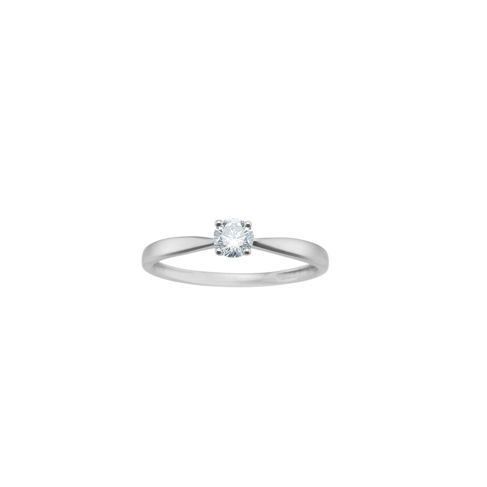 LUXURY 14ct. gold ring w. lab grown diamond 0,25ct TW/VS2