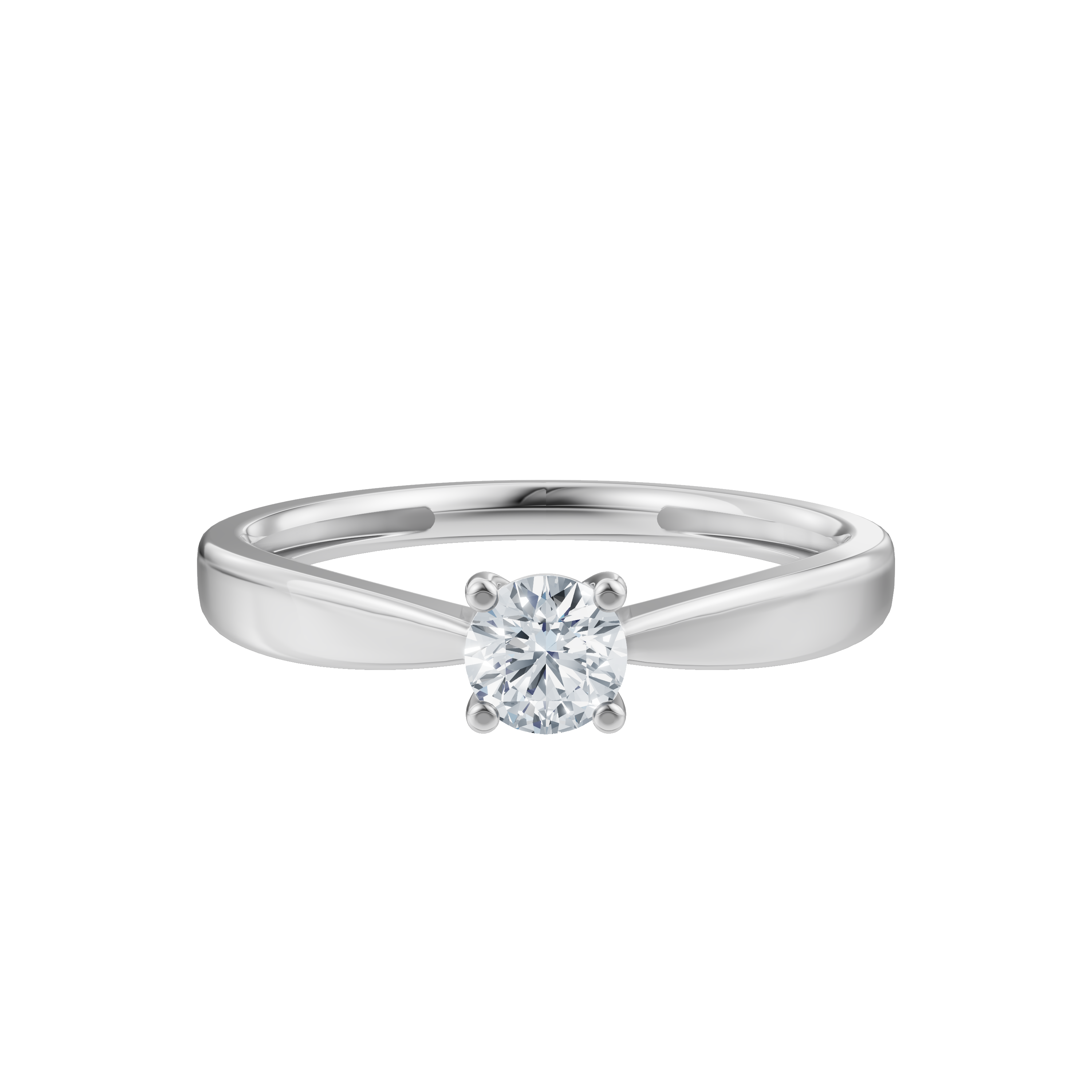 LUXURY 14kt. guldring m. lab grown diamant 0,25ct TW/VS2
