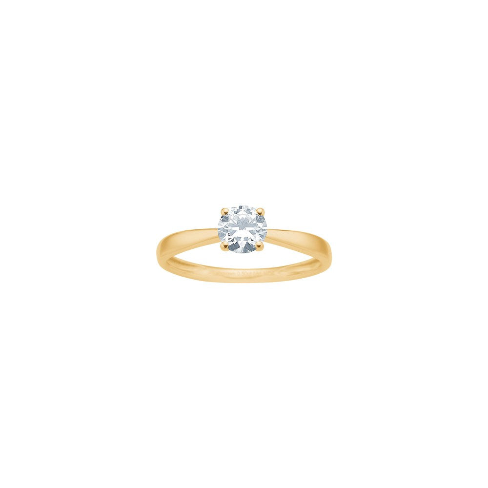 LUXURY 14kt. guldring m. lab grown diamant 0,50ct TW/VS2 - 50 / Guld