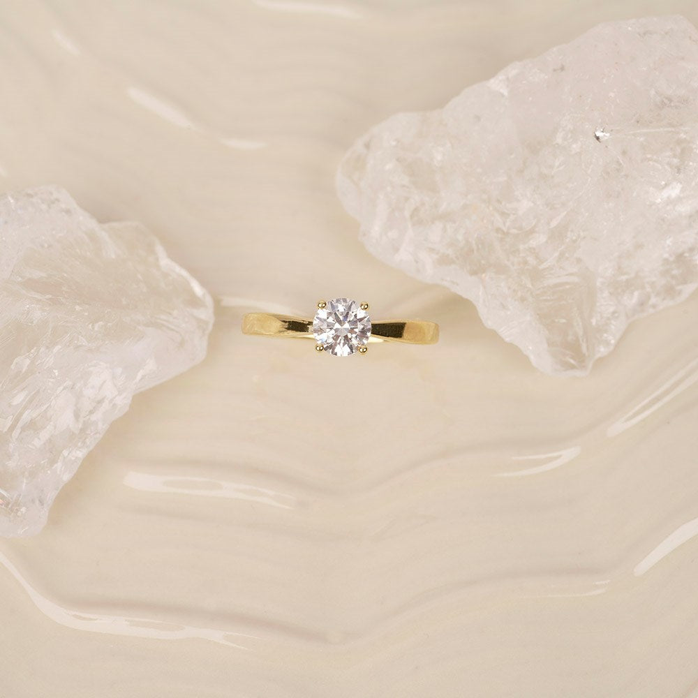 LUXURY 14kt. Goldring m. Lab Grown Diamant 0,70ct TW/VS2