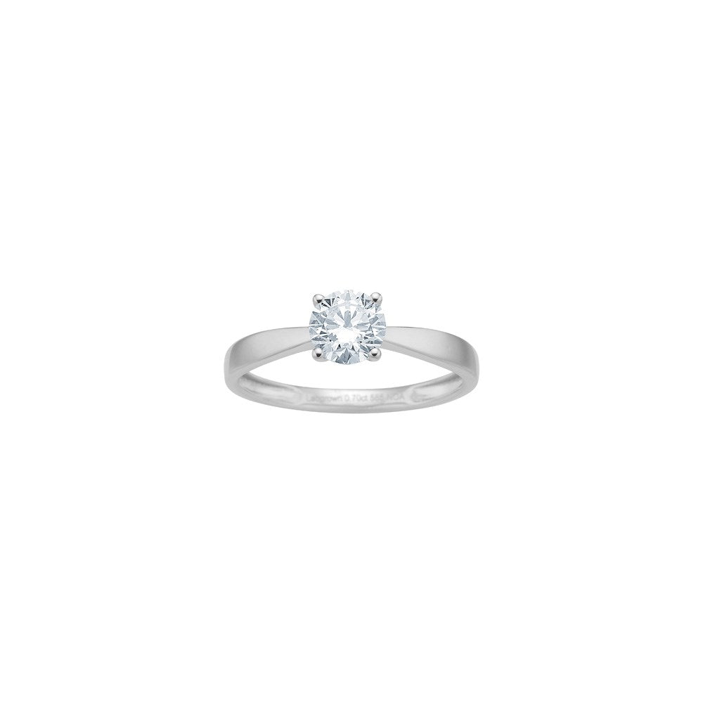 LUXURY 14ct. gold ring w. lab grown diamond 0,70ct TW/VS2