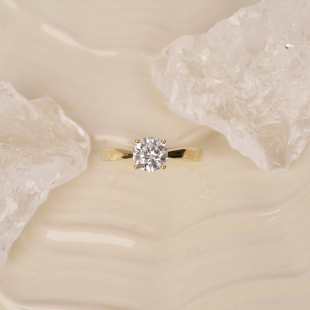 LUXURY 14kt. guldring m. lab grown diamant 1,0ct TW/VS2