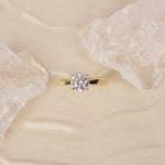 LUXURY 14ct. gold ring w. lab grown diamond 1,00ct TW/VS2