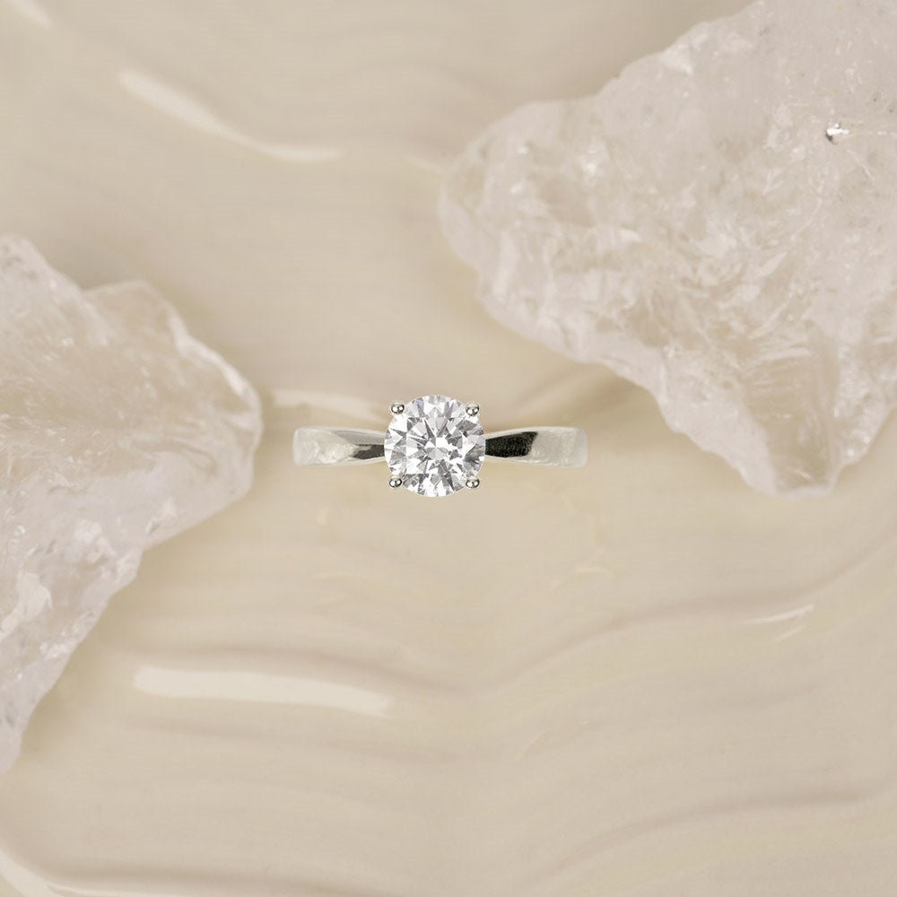 LUXURY 14kt. guldring m. lab grown diamant 1,0ct TW/VS2