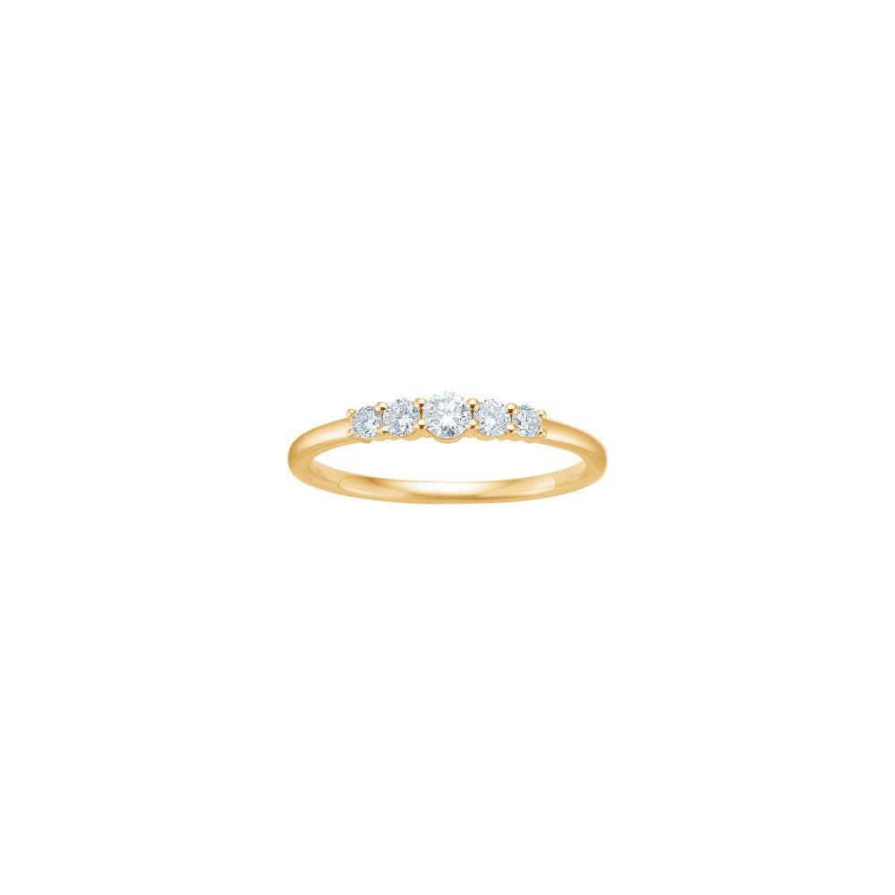 LUXURY 14kt. guldring m. lab grown diamant 0,25ct TW/VS2 - Weißgold