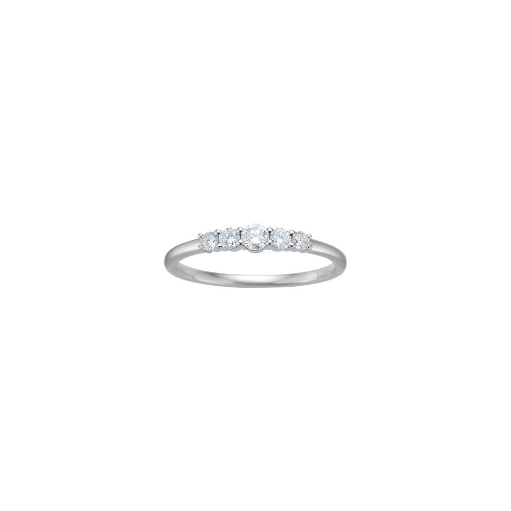 LUXURY 14kt. guldring m. lab grown diamant 0,25ct TW/VS2 - Weißgold