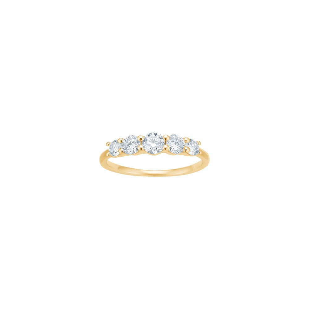 LUXURY 14kt. guldring m. lab grown diamant 0,75ct TW/VS2 - Weißgold