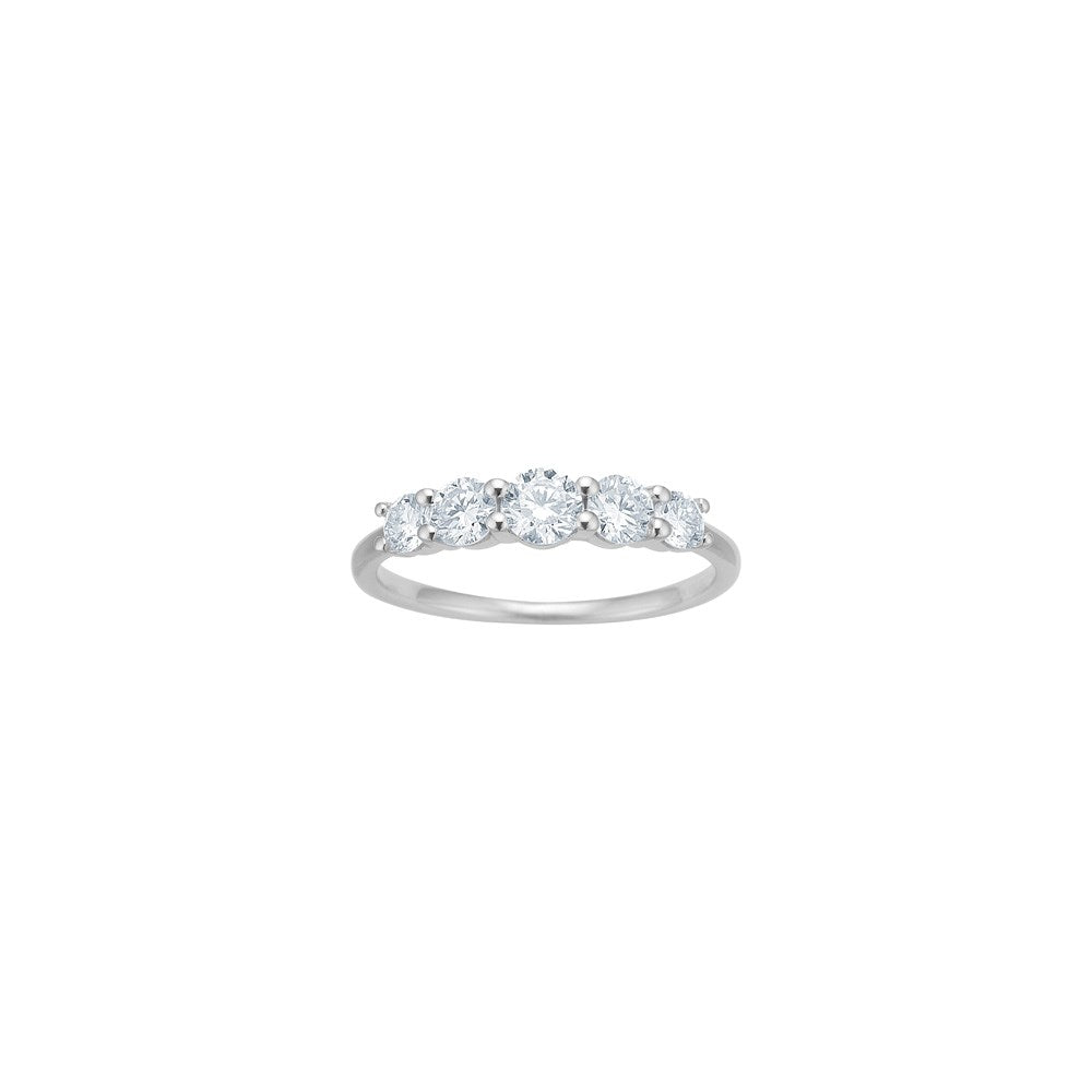 LUXURY 14kt. guldring m. lab grown diamant 0,75ct TW/VS2 - Weißgold