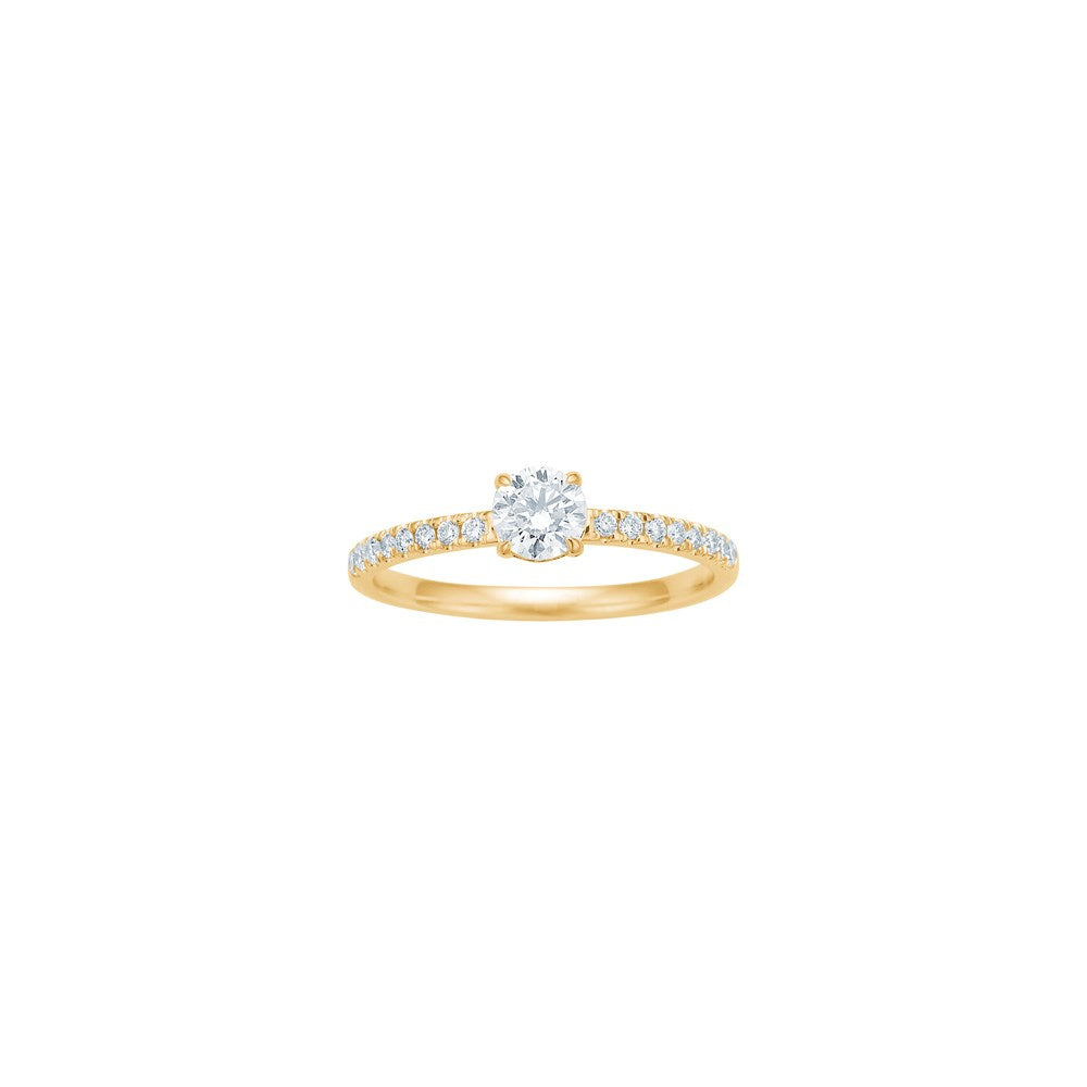LUXURY 14kt. guldring m. lab grown diamant 0,505ct TW/VS2 - Weißgold