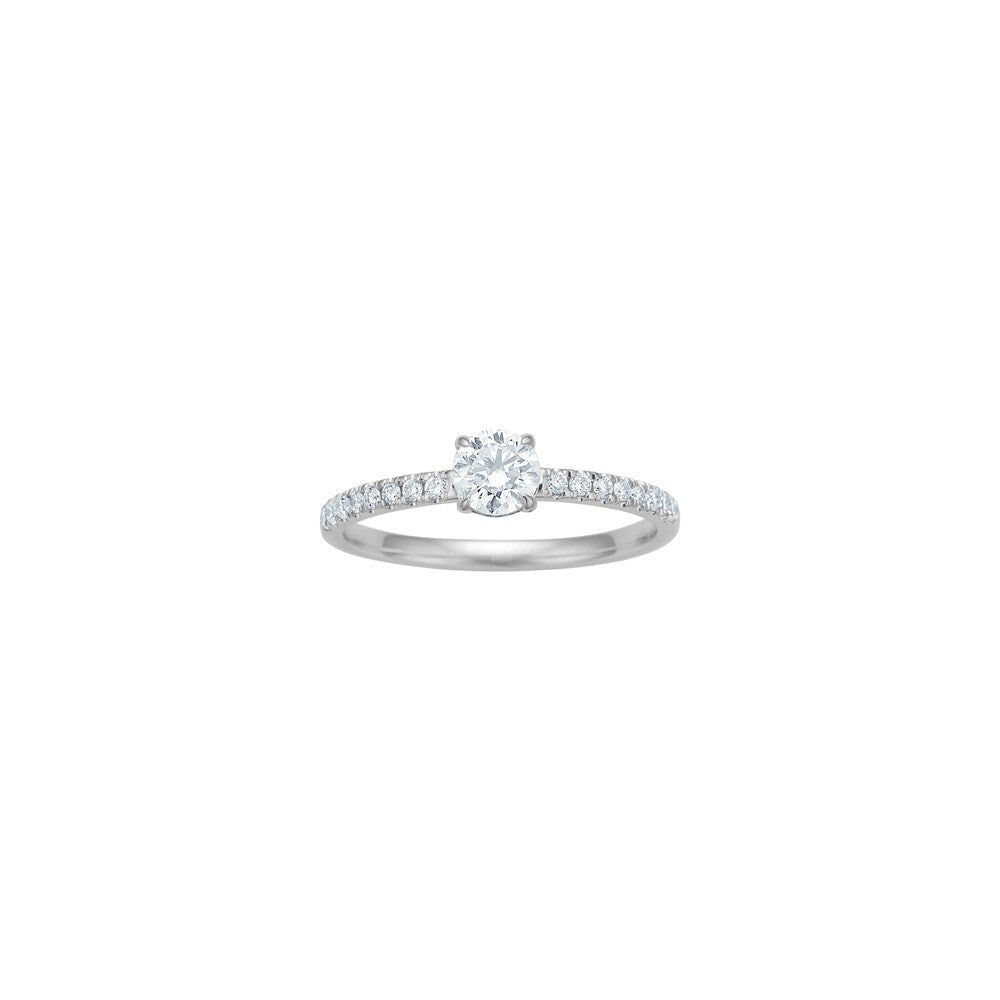 LUXURY 14kt. guldring m. lab grown diamant 0,505ct TW/VS2 - Weißgold