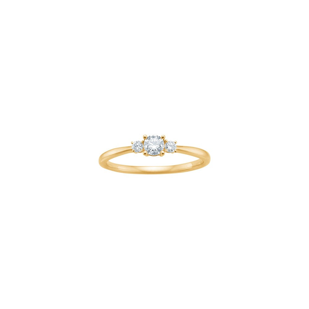 LUXURY 14kt. guldring m. lab grown diamant 0,255ct TW/VS2 - Weißgold