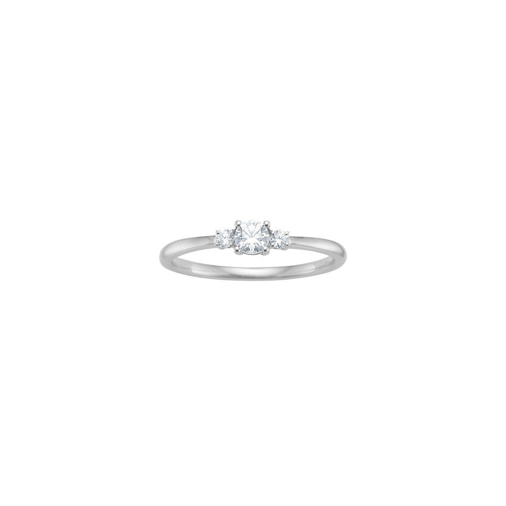LUXURY 14kt. guldring m. lab grown diamant 0,255ct TW/VS2 - Weißgold