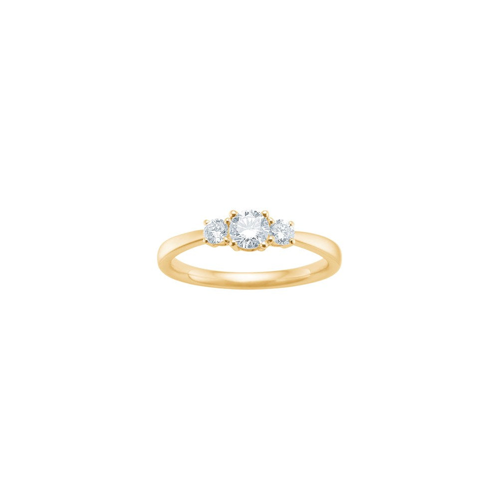 LUXURY 14kt. guldring m. lab grown diamant 0,50ct TW/VS2 - Weißgold