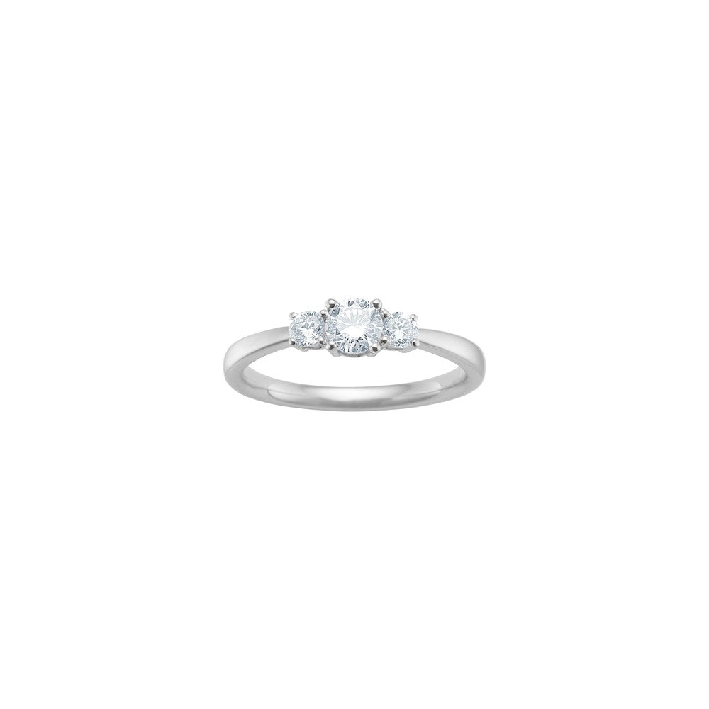 LUXURY 14kt. guldring m. lab grown diamant 0,50ct TW/VS2 - Weißgold