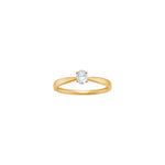 LUXURY 14kt. guldring m. lab grown diamant oval 0,25ct TW/VS2