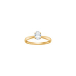 LUXURY 14kt. guldring m. lab grown diamant oval 0,50ct TW/VS2