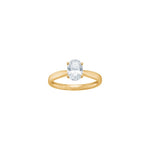 LUXURY 14kt. guldring m. lab grown diamant oval 1,00ct TW/VS2