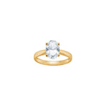 LUXURY 14kt. guldring m. lab grown diamant oval 2,00ct TW/VS2