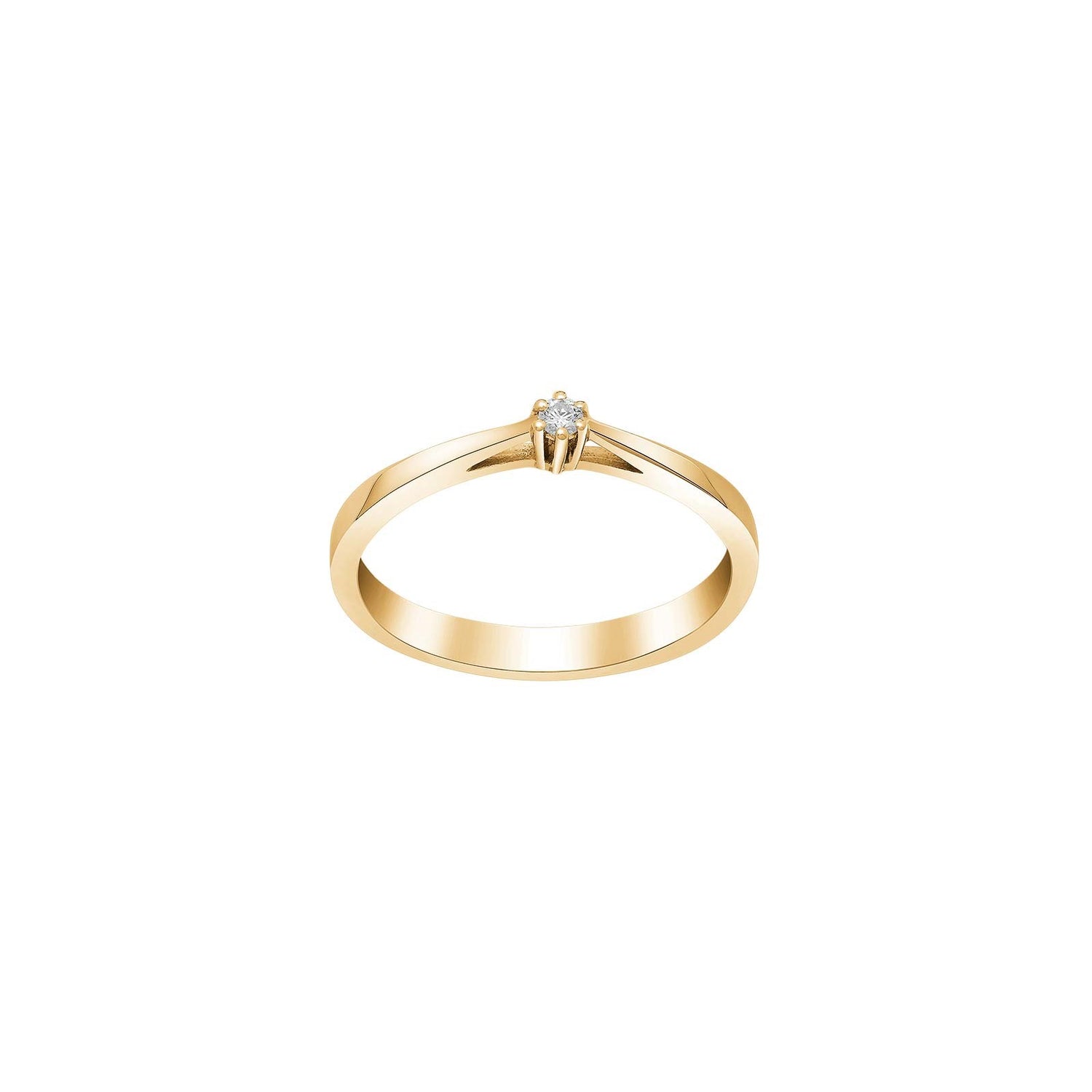 Siersbøl 14ct. Afrodite goldring  0.03ct WSI