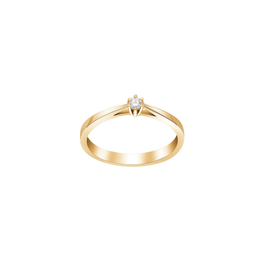 Siersbøl 14ct. Afrodite goldring  0.05ct WSI