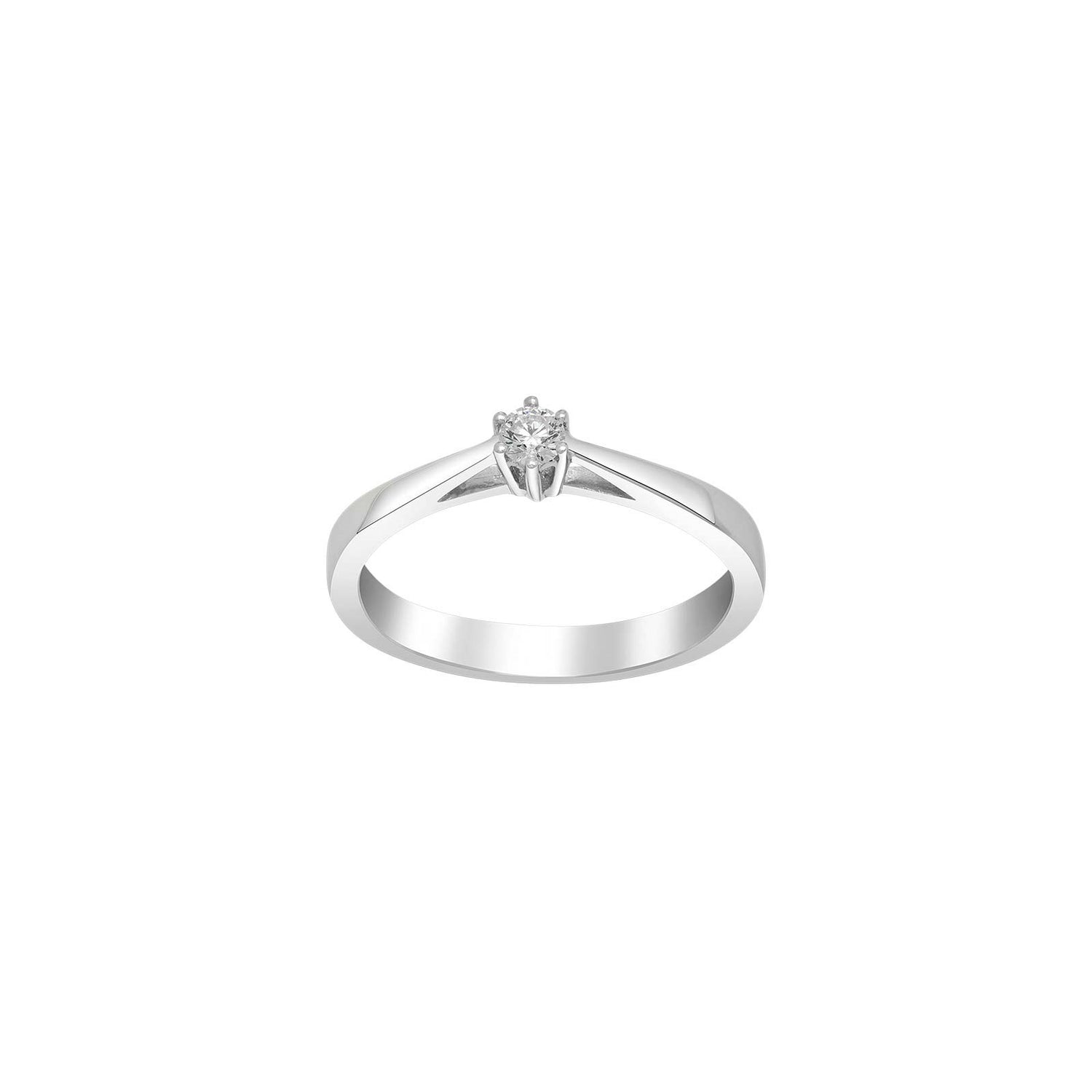 Siersbøl 14kt. Afrodite Weissgold Ring 0.10ct WSI