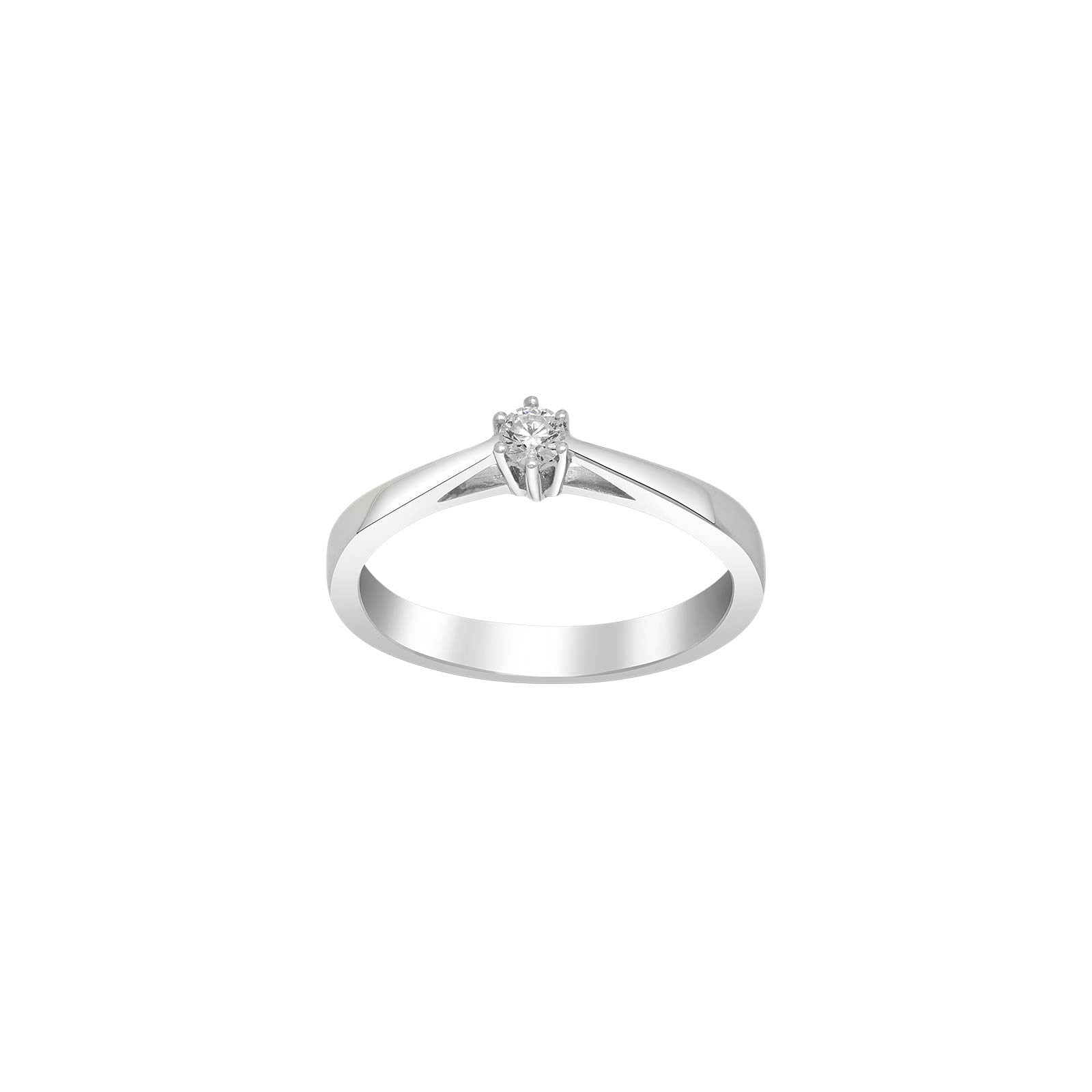 Siersbøl 14kt. Afrodite Weissgold Ring 0.10ct WSI