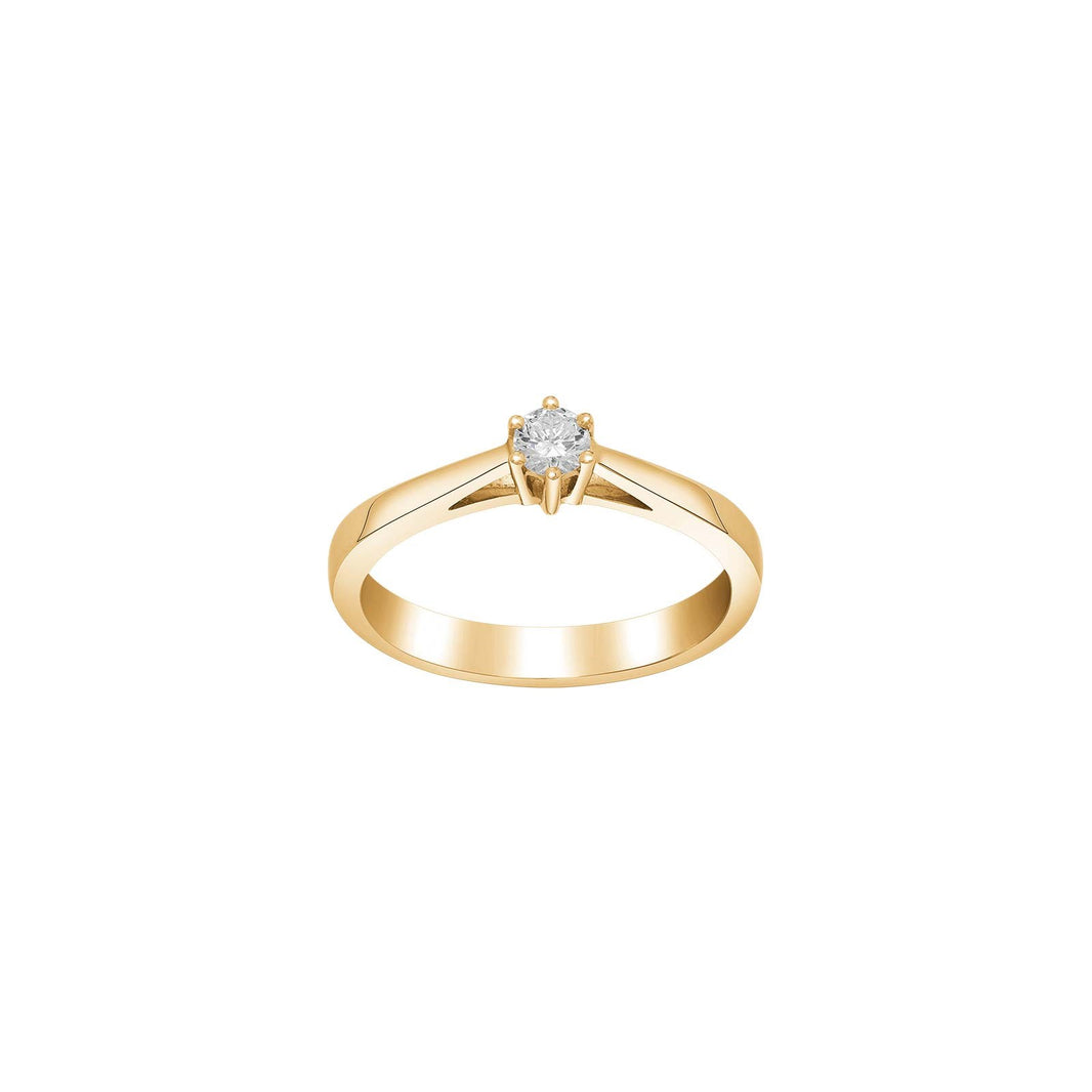 Siersbøl 14ct. Afrodite goldring  0.15ct WSI