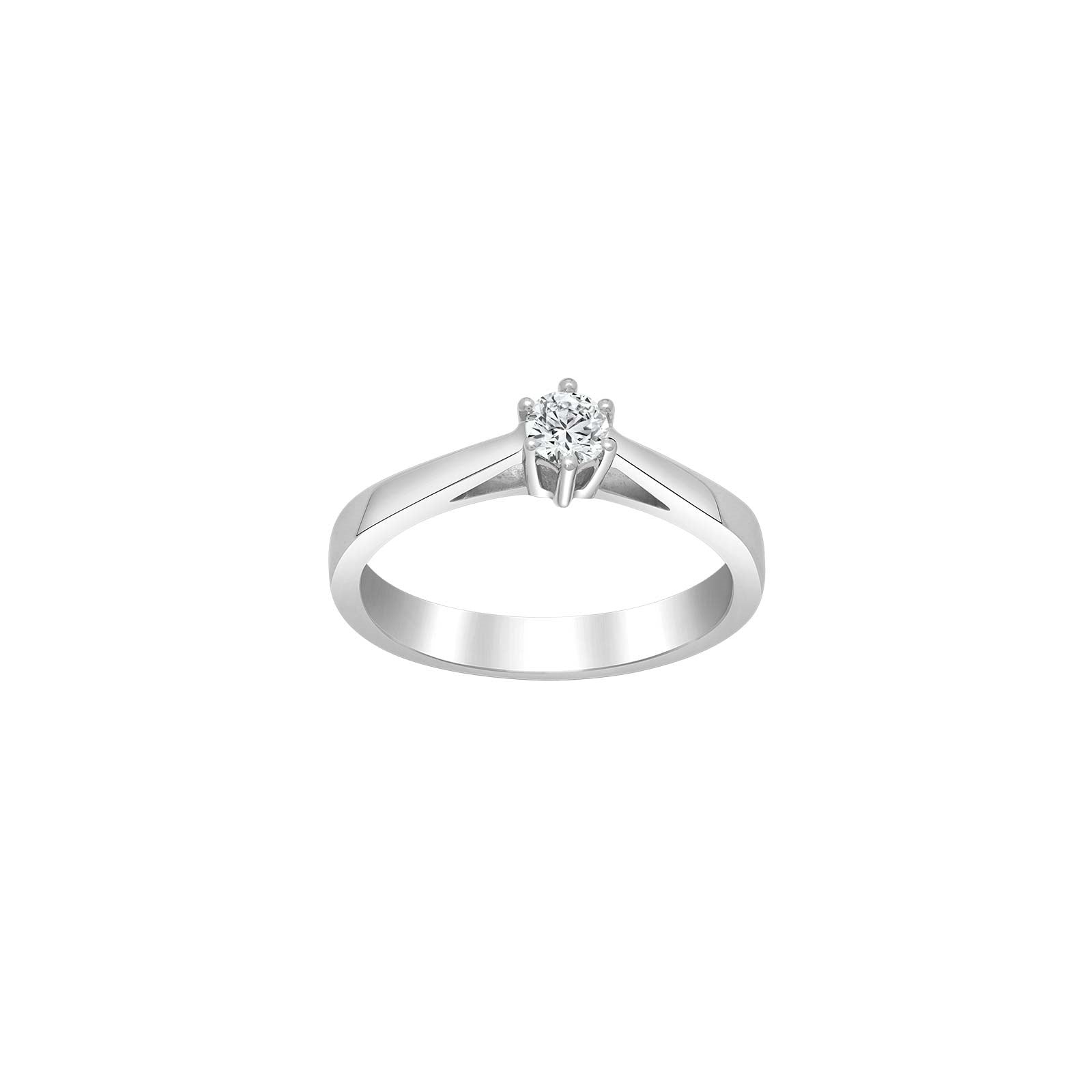 Siersbøl 14kt. Afrodite Weissgold Ring 0.20ct WSI