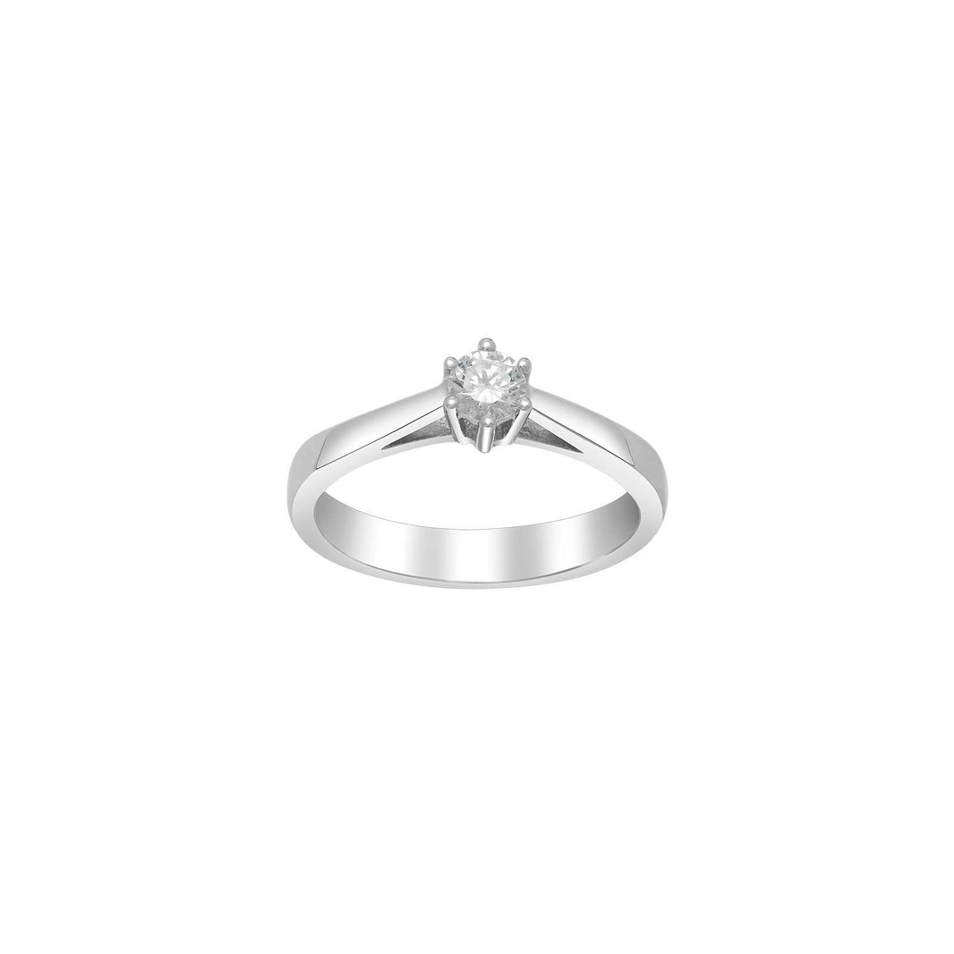 Siersbøl 14ct. Afrodite whitegoldring  0.25ct WSI