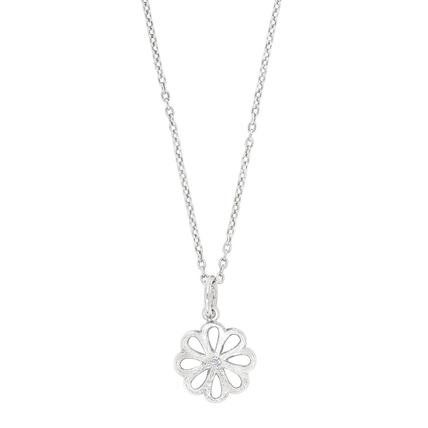 Rhod. Silberanhänger m/cz und Kette