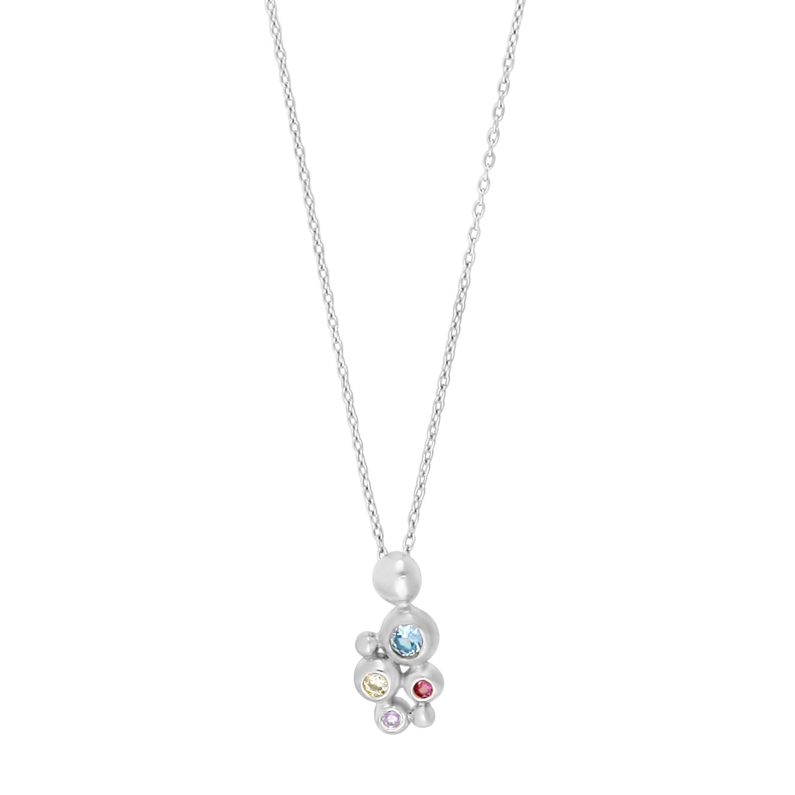 Rhod. Silberanhänger m/cz und Kette