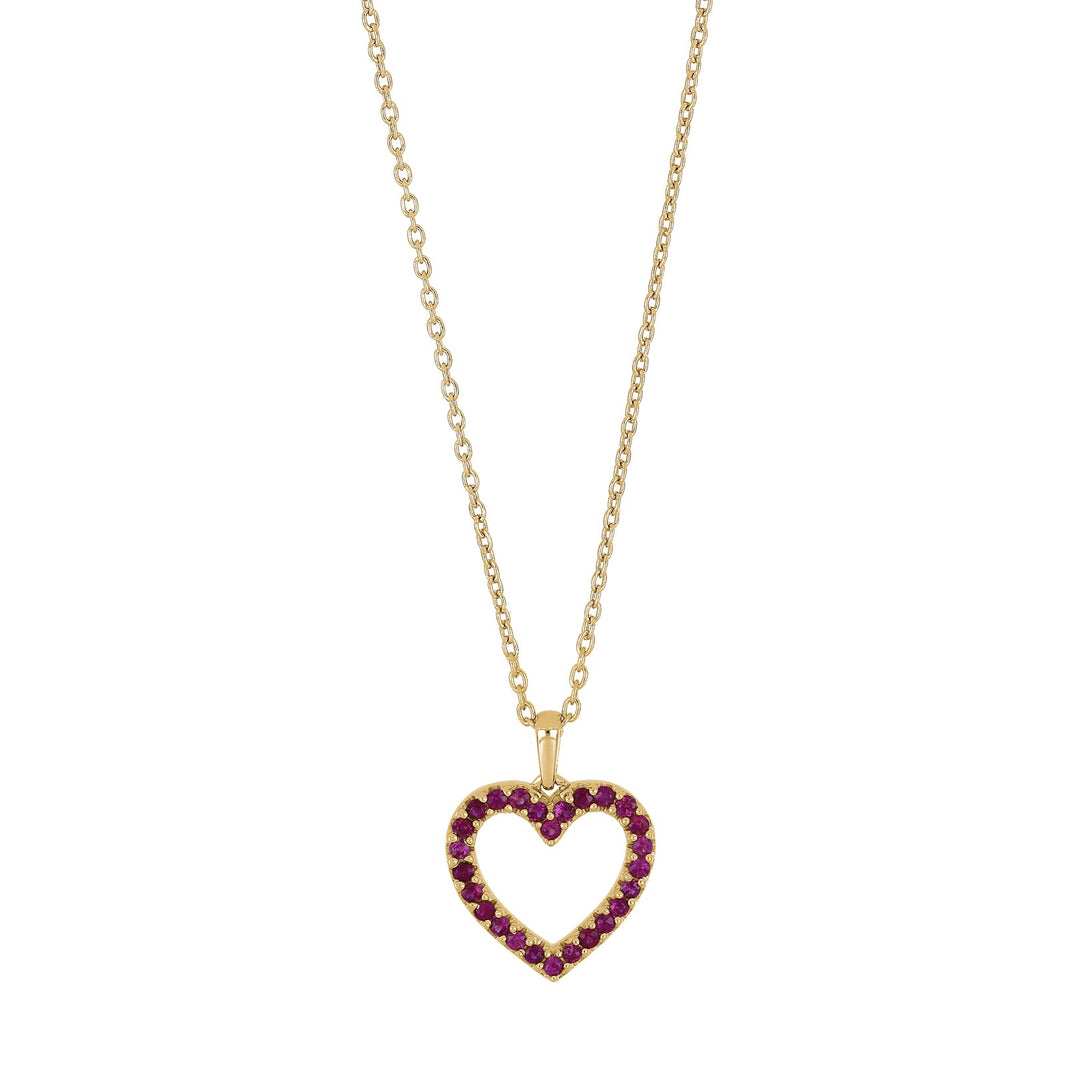 14ct. gold heart pendant w/ruby